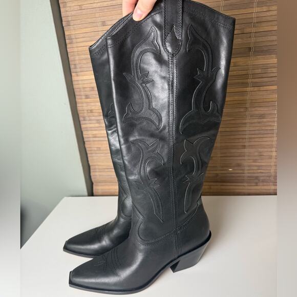 Dolce Vita Samsin Boots in Black Leather 9.5 - Picture 6 of 12